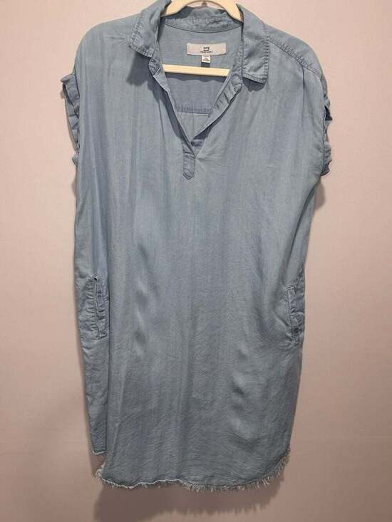 Thread & Supply Dresses & Skirts - Thread & Supply Women's Denim Raw Hem Shirt Dress, Sz Medium